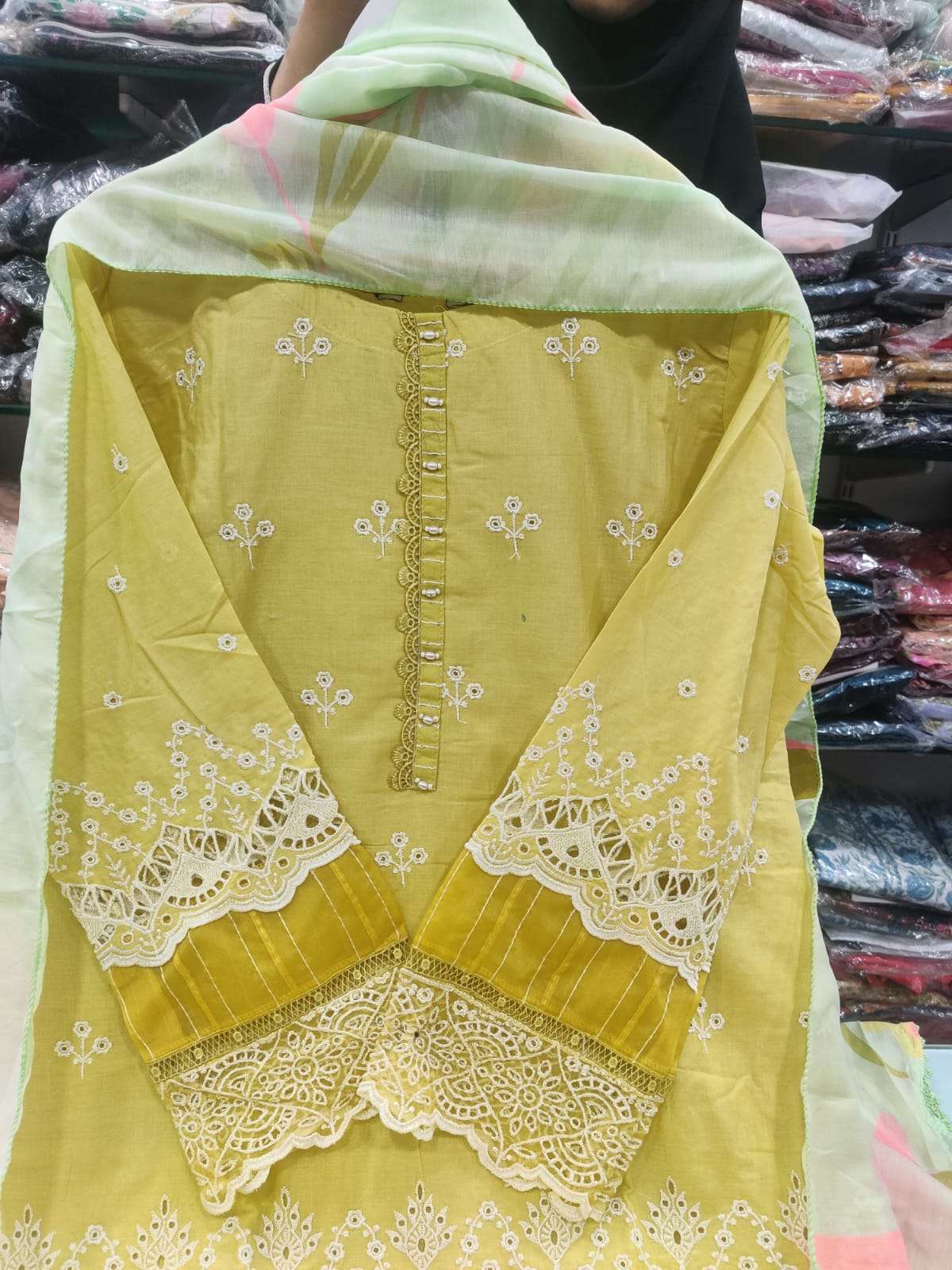 RTW Schiffli Cambric Lawn Cotton Collection by Falah Designer Suits